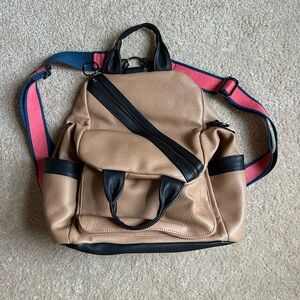 Tan and Black Women's Bag